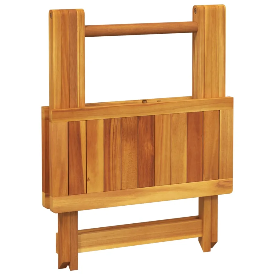 Ensemble à manger de jardin pliable 3 pcs bois d'acacia massif - 7