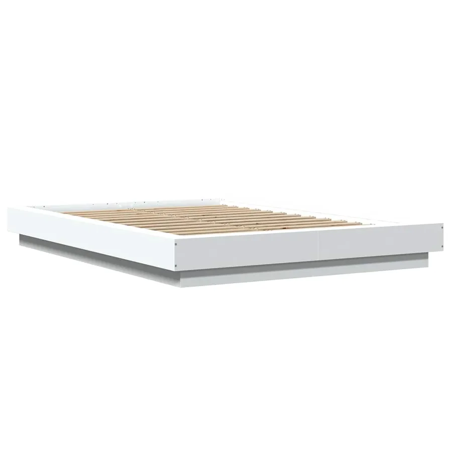 Cadre de lit avec lumières LED sans matelas blanc 120x190 cm - 3