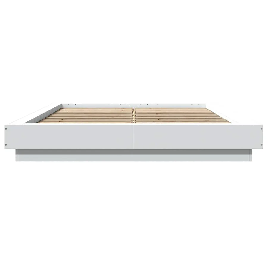 Cadre de lit avec lumières LED sans matelas blanc 120x190 cm - 5
