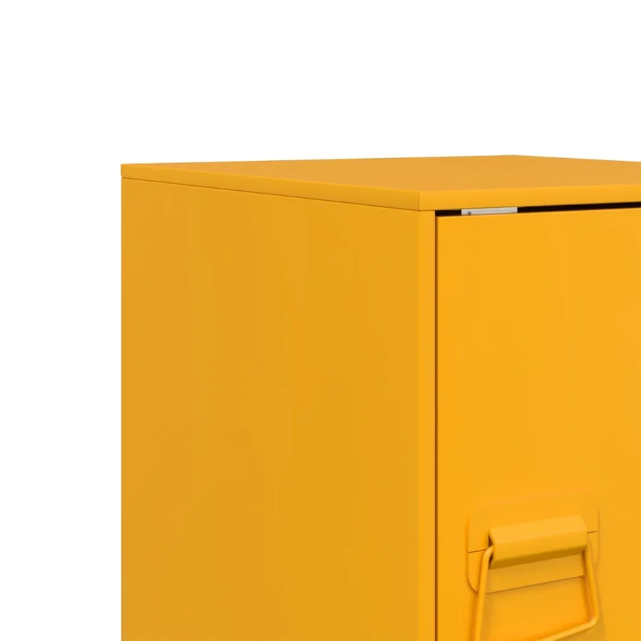 Tables de chevet 2 pcs jaune moutarde 34,5x39x44 cm acier - 11