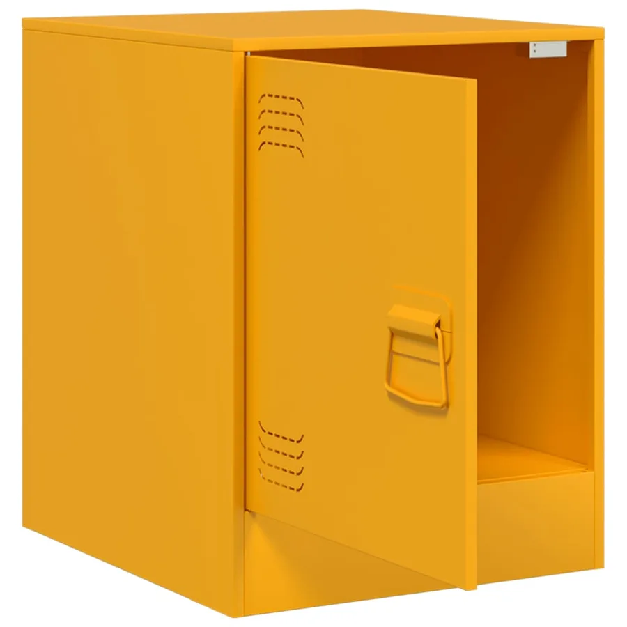 Tables de chevet 2 pcs jaune moutarde 34,5x39x44 cm acier - 6