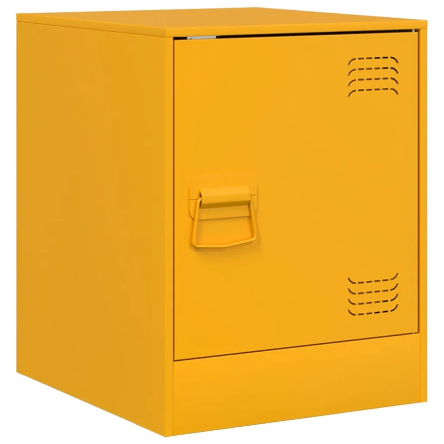 Tables de chevet 2 pcs jaune moutarde 34,5x39x44 cm acier - 7