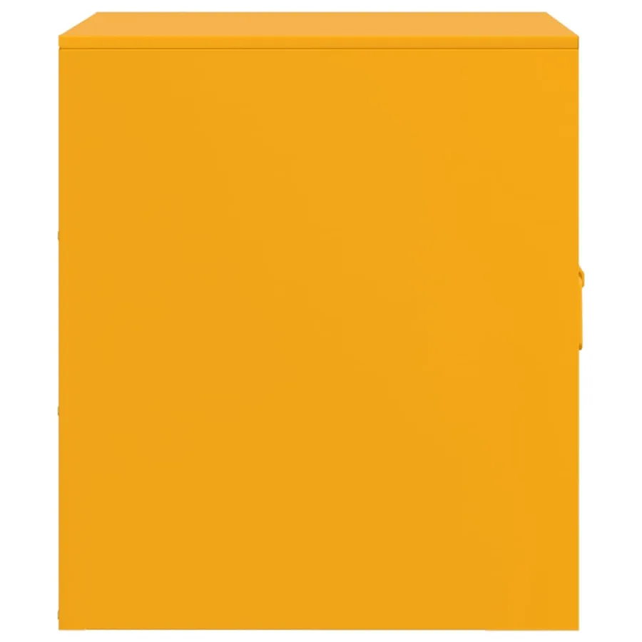 Tables de chevet 2 pcs jaune moutarde 34,5x39x44 cm acier - 8