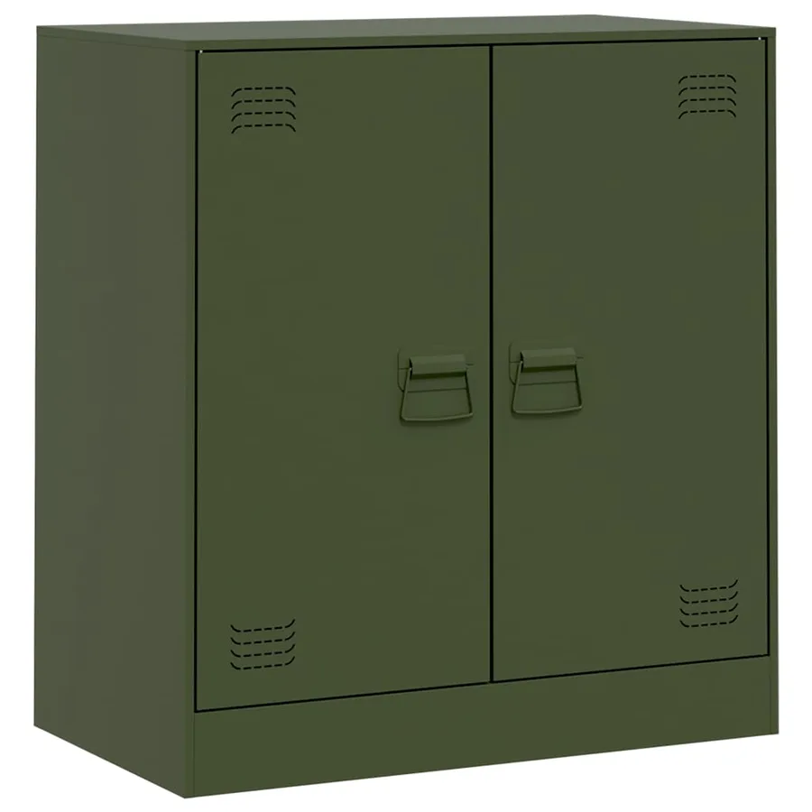 Buffet vert olive 67x39x73 cm acier - 2