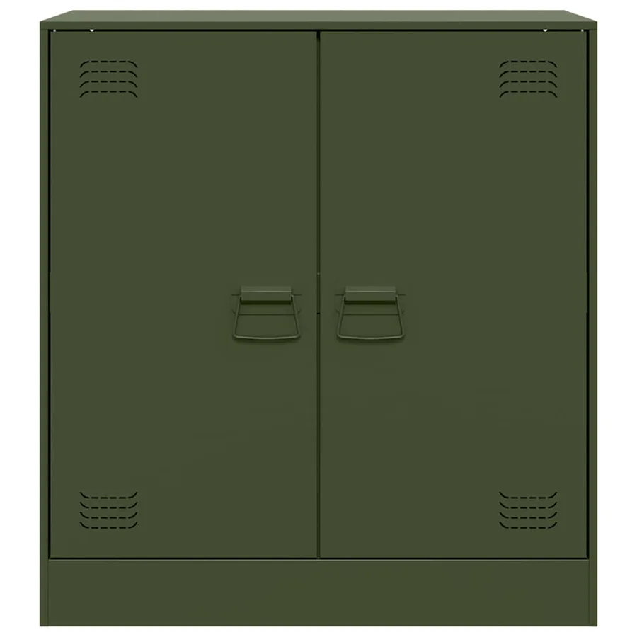 Buffet vert olive 67x39x73 cm acier - 6