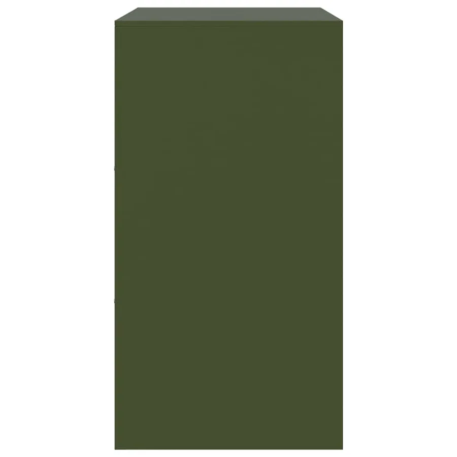 Buffet vert olive 67x39x73 cm acier - 8