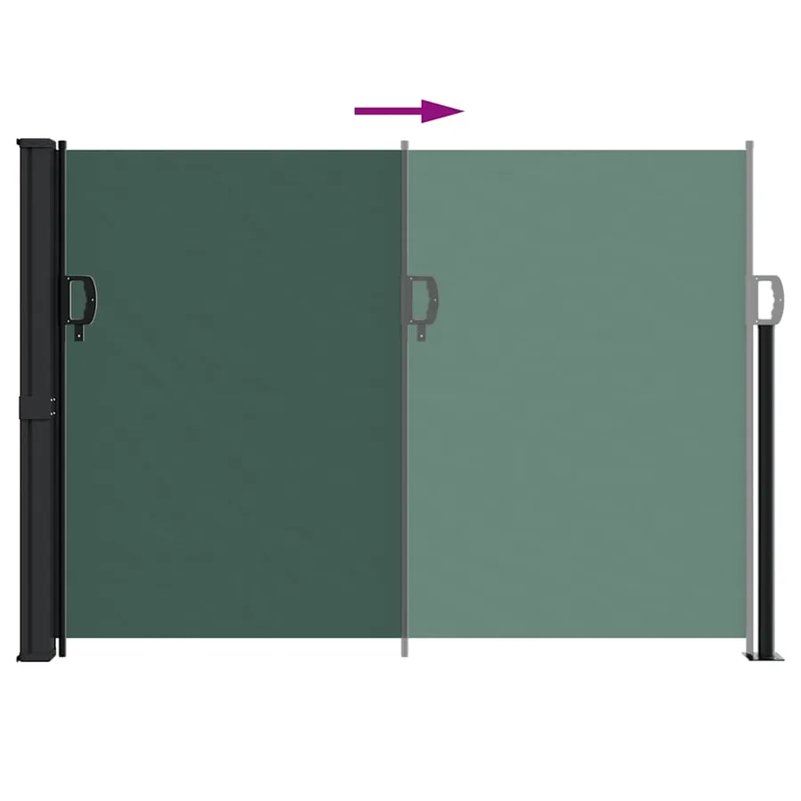 Auvent latéral rétractable vert foncé 140x600 cm - 5