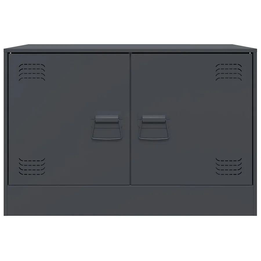Meuble TV anthracite 67x39x44 cm acier - 6