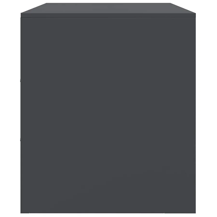 Meuble TV anthracite 67x39x44 cm acier - 8