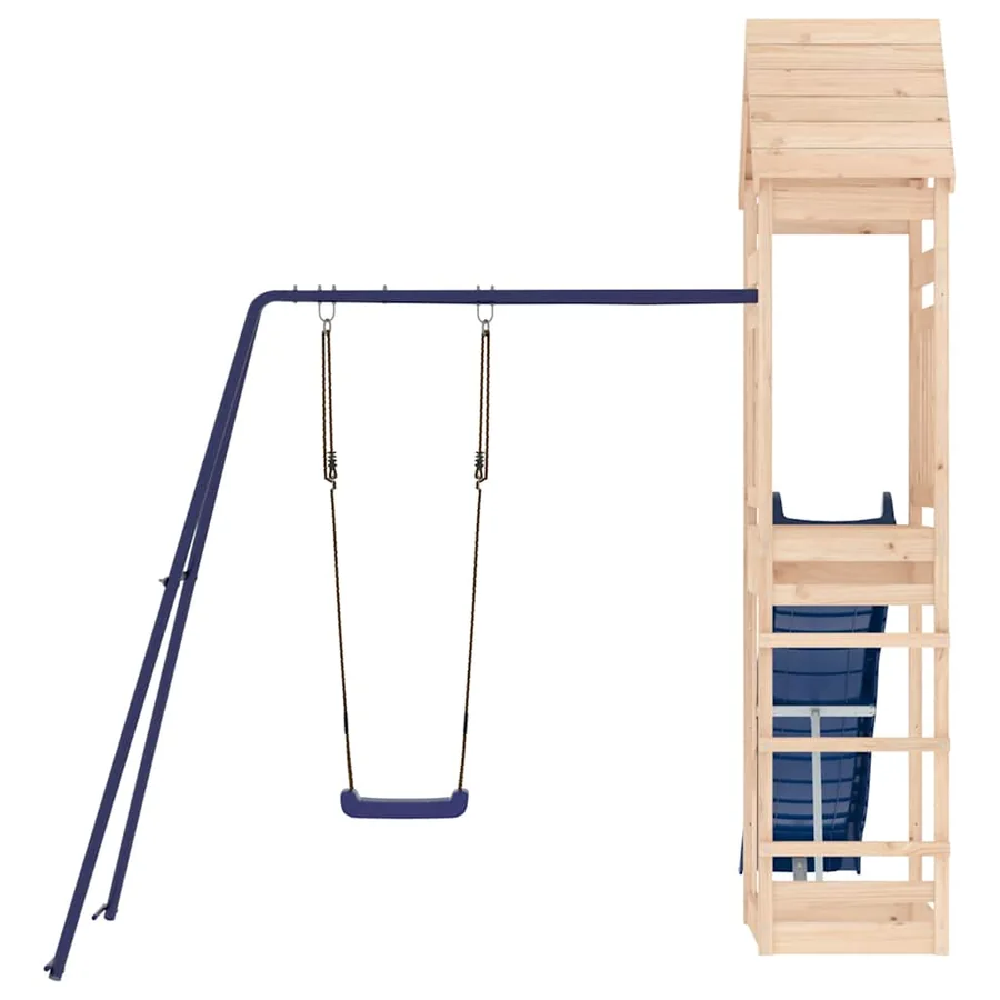 Aire de jeux d'extérieur bois de pin massif - 4