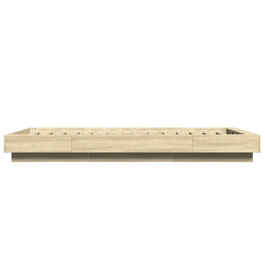 Cadre de lit avec lumières LED sans matelas 75x190 cm - 6