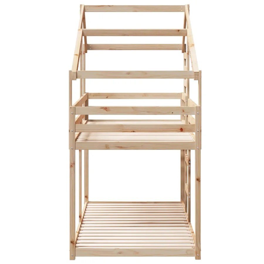 Lit superposé sans matelas 90x200 cm bois de pin massif - 5