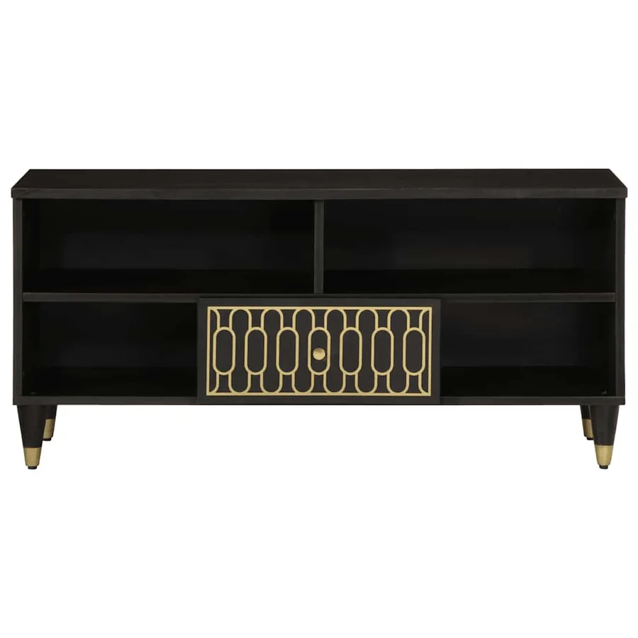 Meuble TV 100x33x46 cm bois massif de manguier - 3