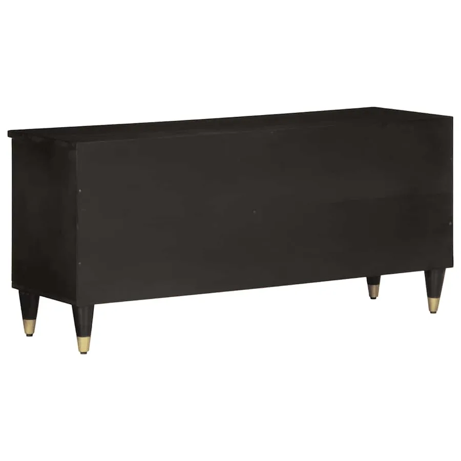 Meuble TV 100x33x46 cm bois massif de manguier - 5