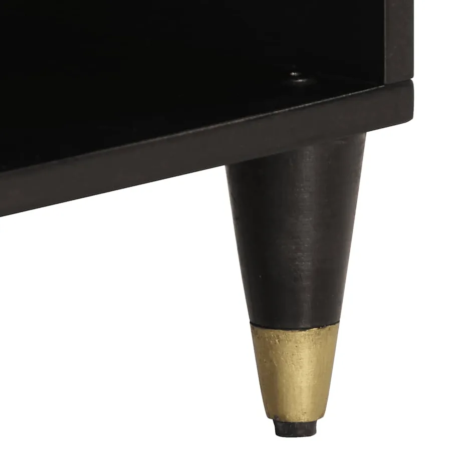 Meuble TV 100x33x46 cm bois massif de manguier - 9
