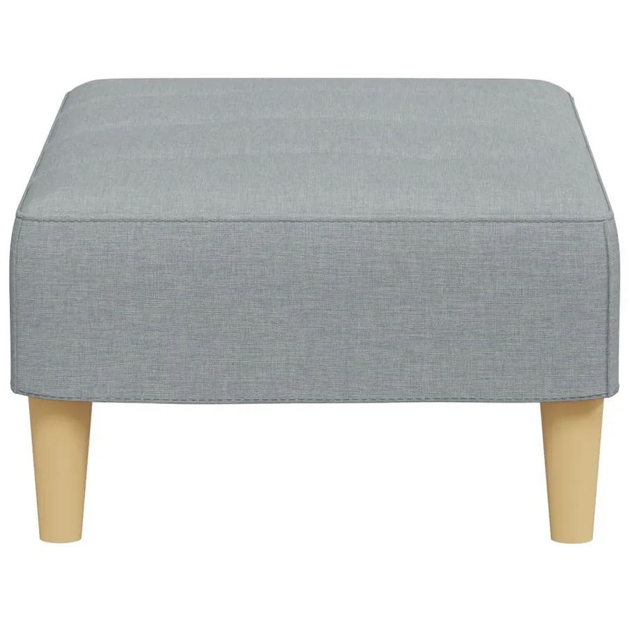 Repose-pied gris clair 77x55x31 cm tissu - 5