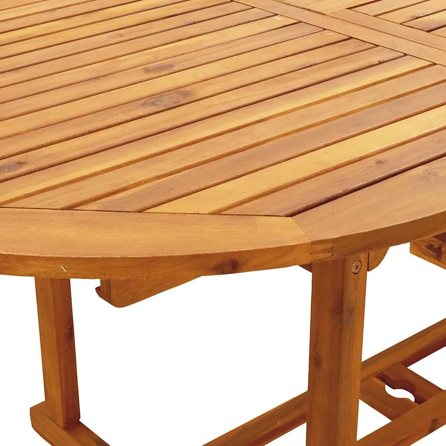 Ensemble à Manger de jardin 7pcs gris polypropylène bois massif - 11