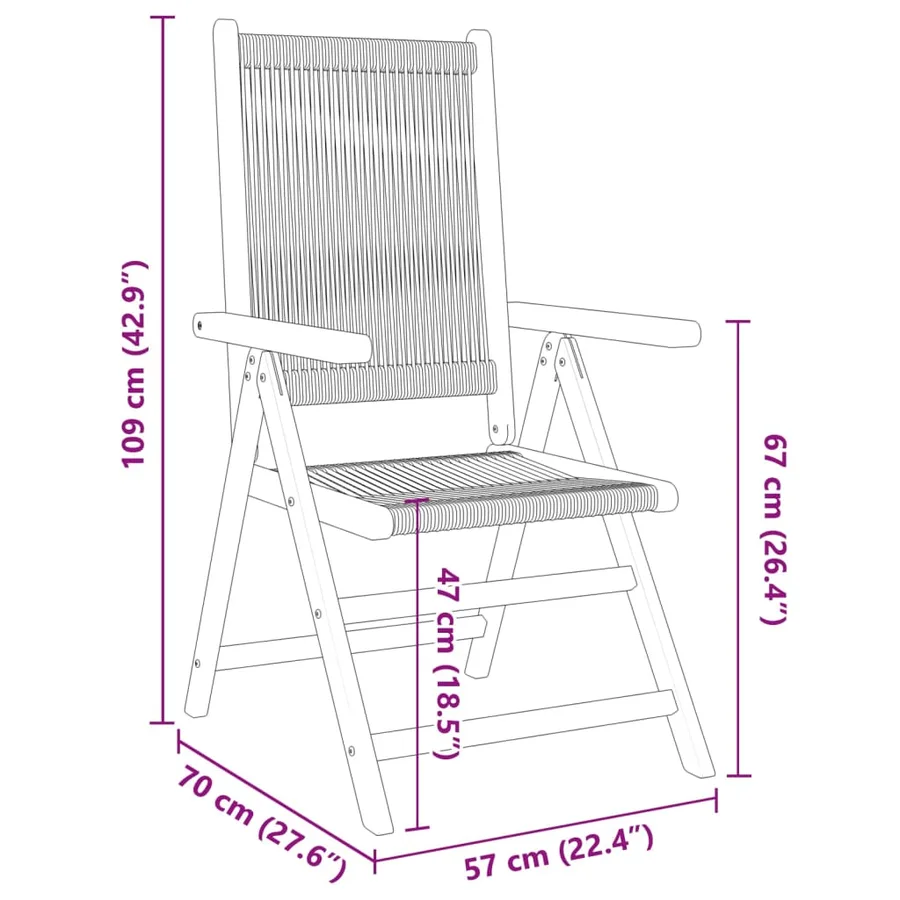 Chaises inclinables de jardin lot de 4 gris bois massif acacia - 10