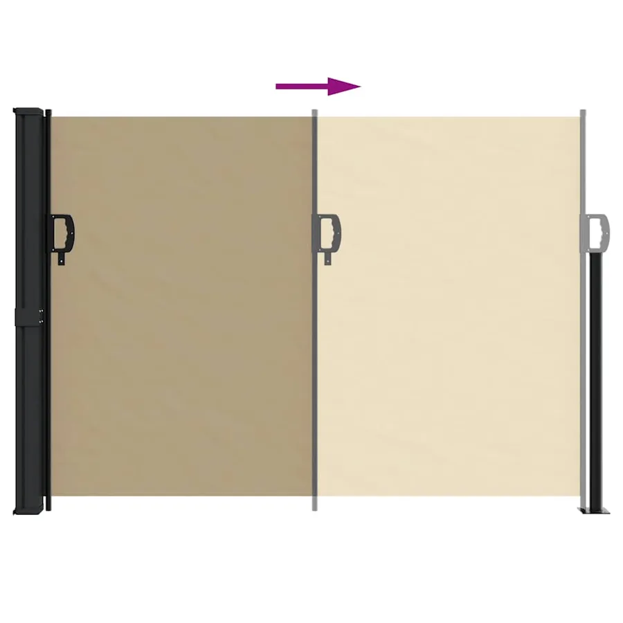 Auvent latéral rétractable beige 140x300 cm - 5