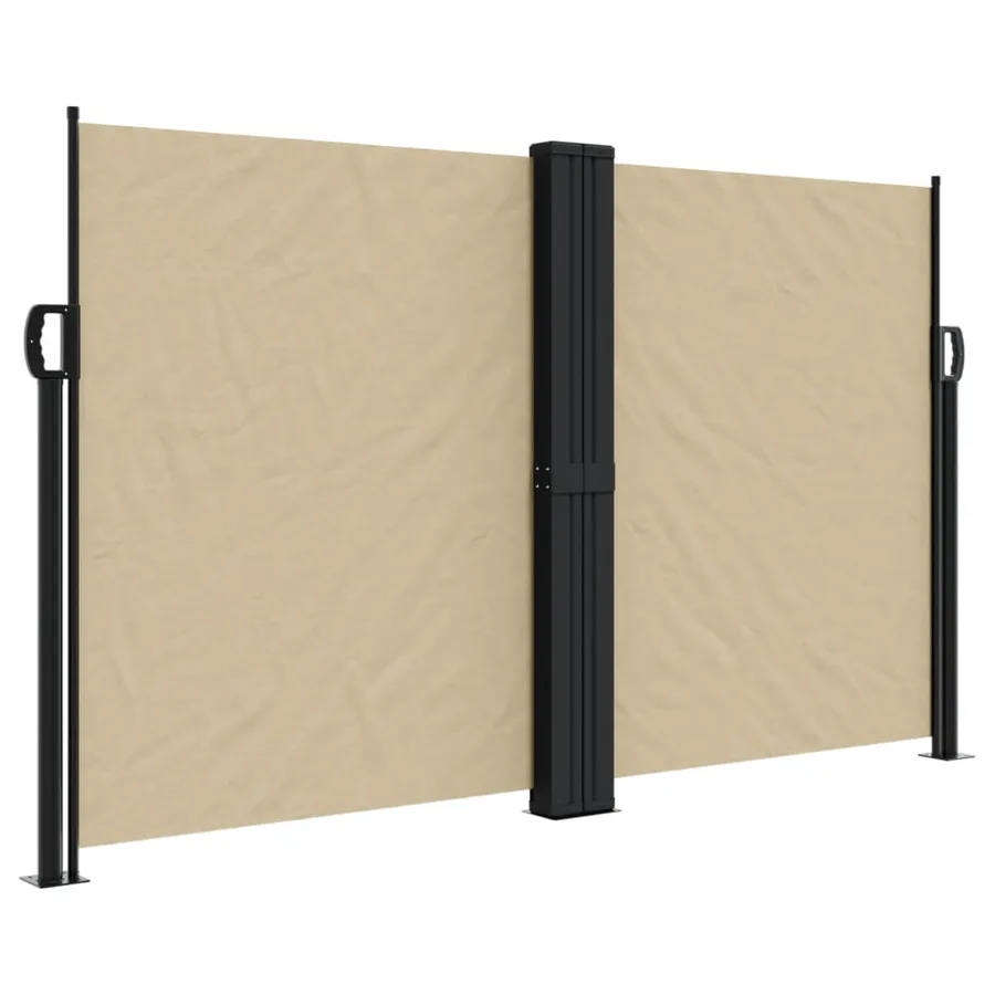 Auvent latéral rétractable beige 140x1200 cm - 2
