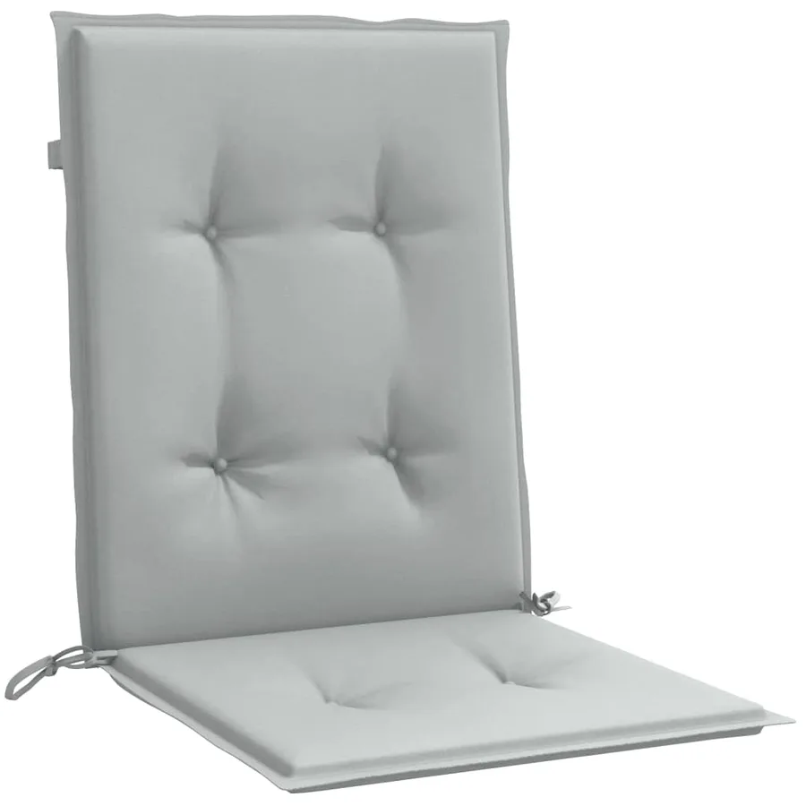 Coussins de chaise à dossier bas lot de 4 gris clair mélangé - 5