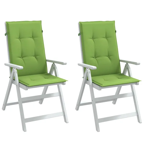 Coussins de chaise à dossier haut lot de 2 vert mélangé tissu