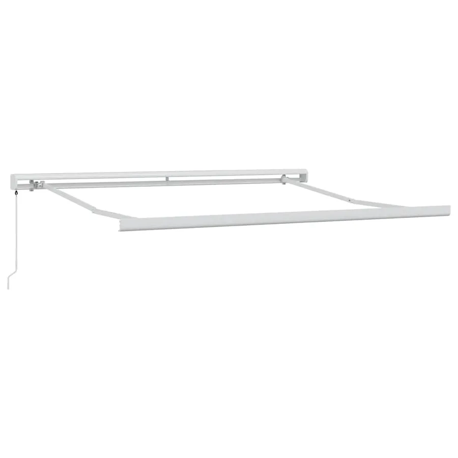 Auvent rétractable anthracite/blanc 3x2,5 m tissu et aluminium - 4