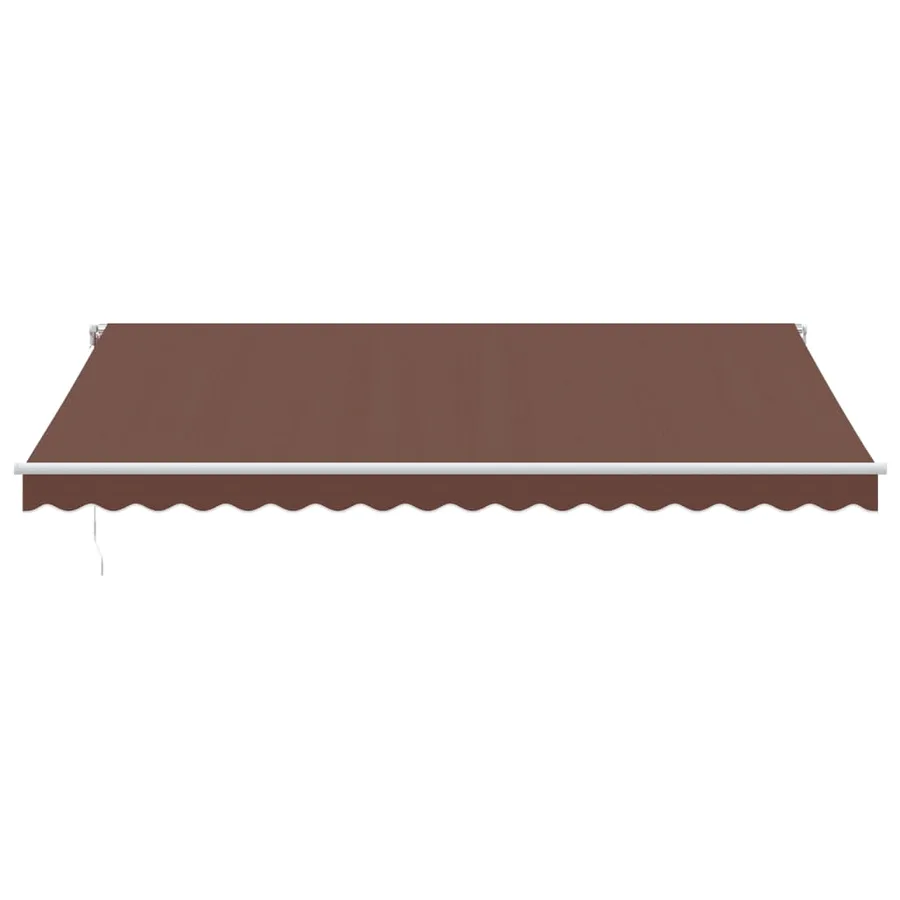 Auvent rétractable automatique avec LED marron 450x350 cm - 4
