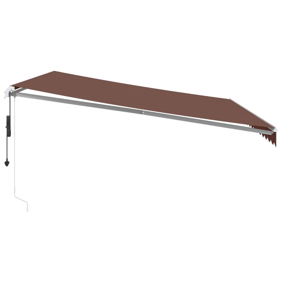 Auvent rétractable automatique avec LED marron 450x350 cm - 5