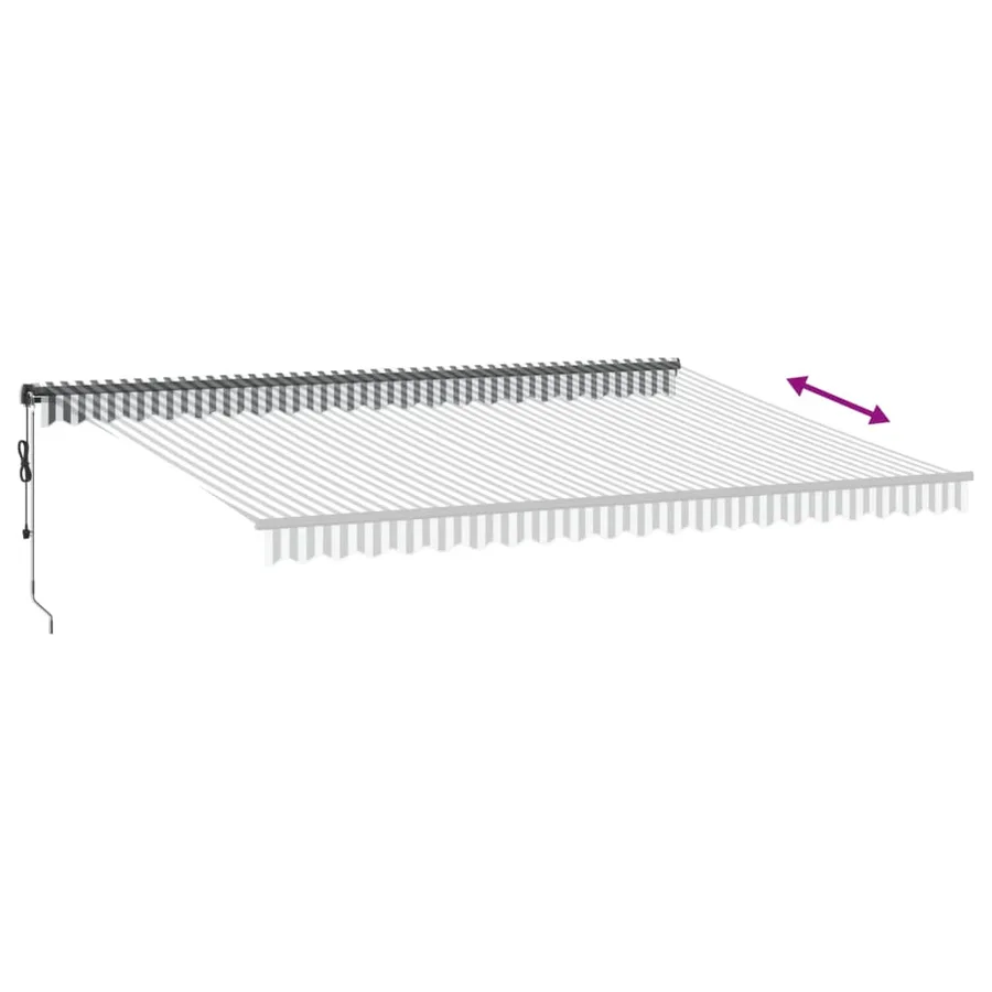 Auvent rétractable automatique avec LED anthracite et blanc - 6