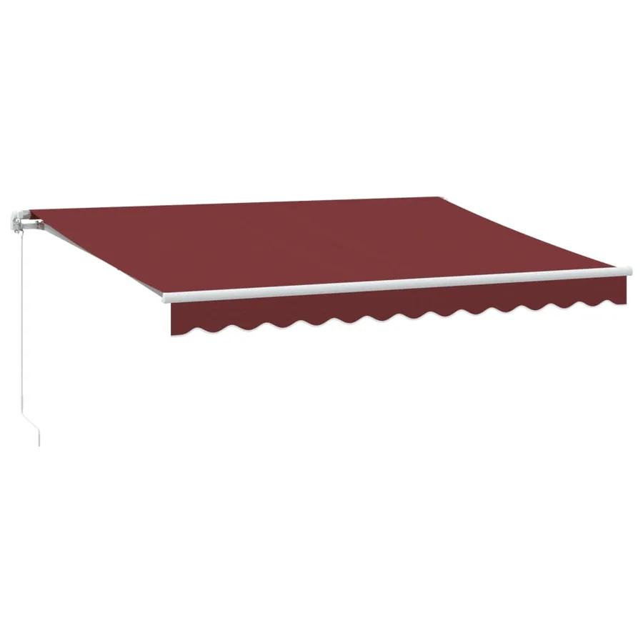 Auvent manuel rétractable bordeaux 350x250 cm - 2