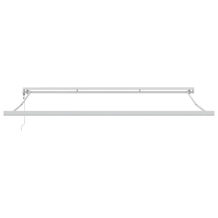 Auvent rétractable anthracite et blanc 5x3 m tissu et aluminium - 7