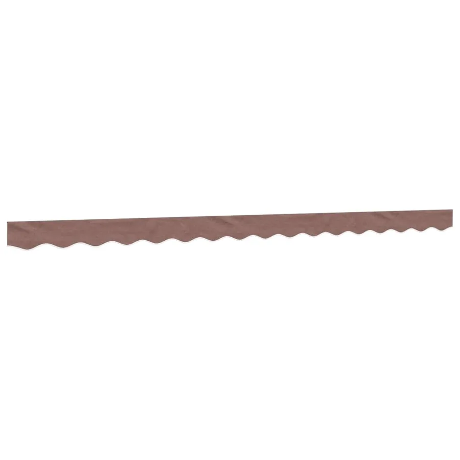 Tissu de remplacement de cantonnière d’auvent rayure marron 4 m - 2