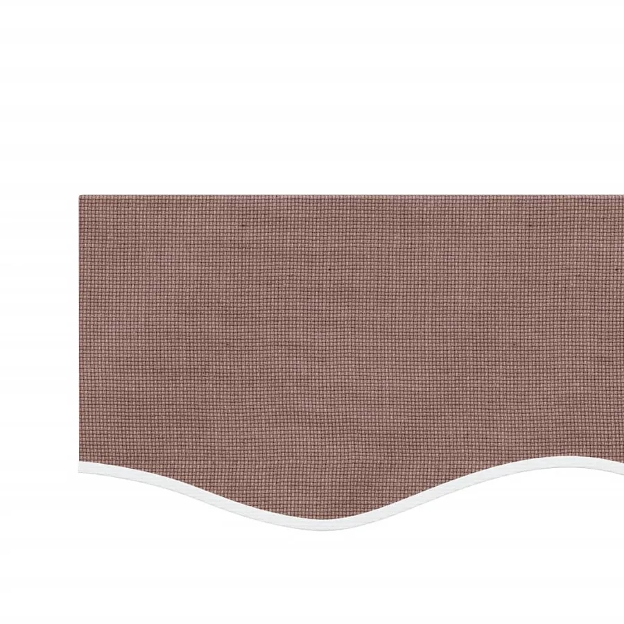 Tissu de remplacement de cantonnière d’auvent rayure marron 4 m - 4