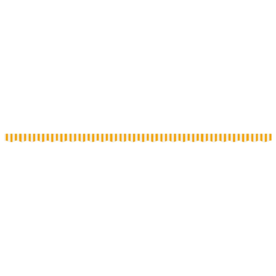 Tissu de remplacement de cantonnière d’auvent jaune blanc 6 m - 3