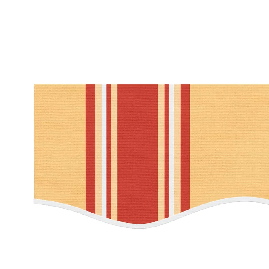 Tissu de remplacement de cantonnière d’auvent jaune orange 4 m - 4