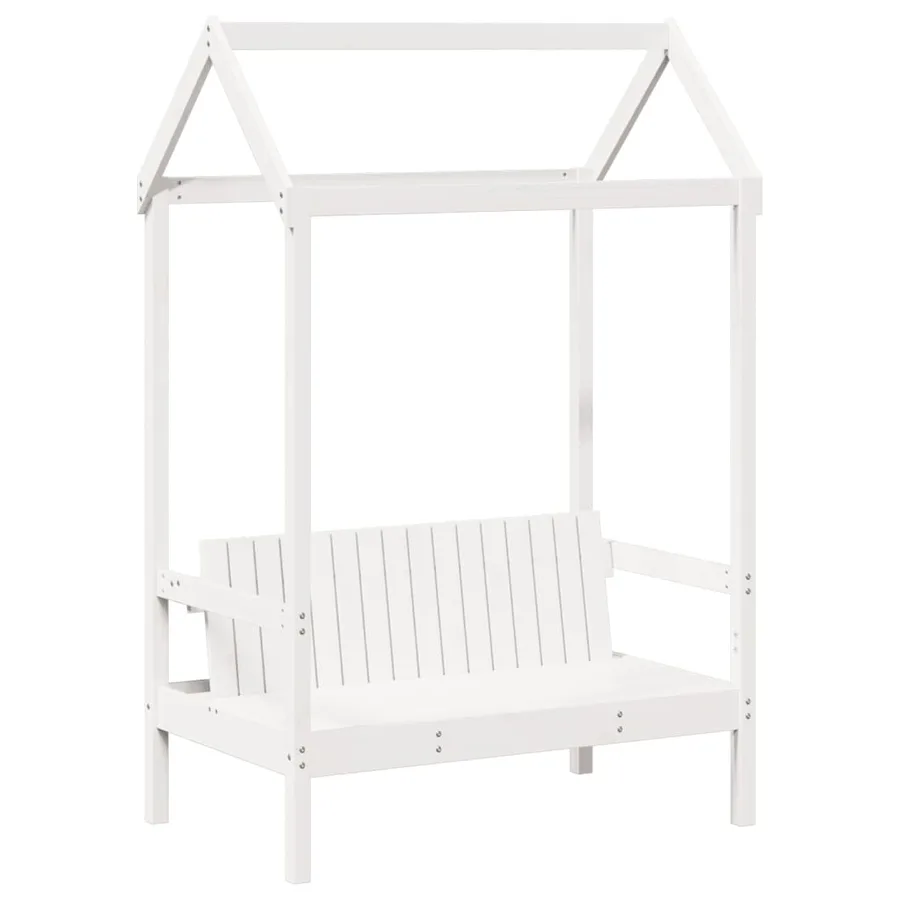 Ensemble de lit de jour et de banc et toit sans matelas blanc - 5