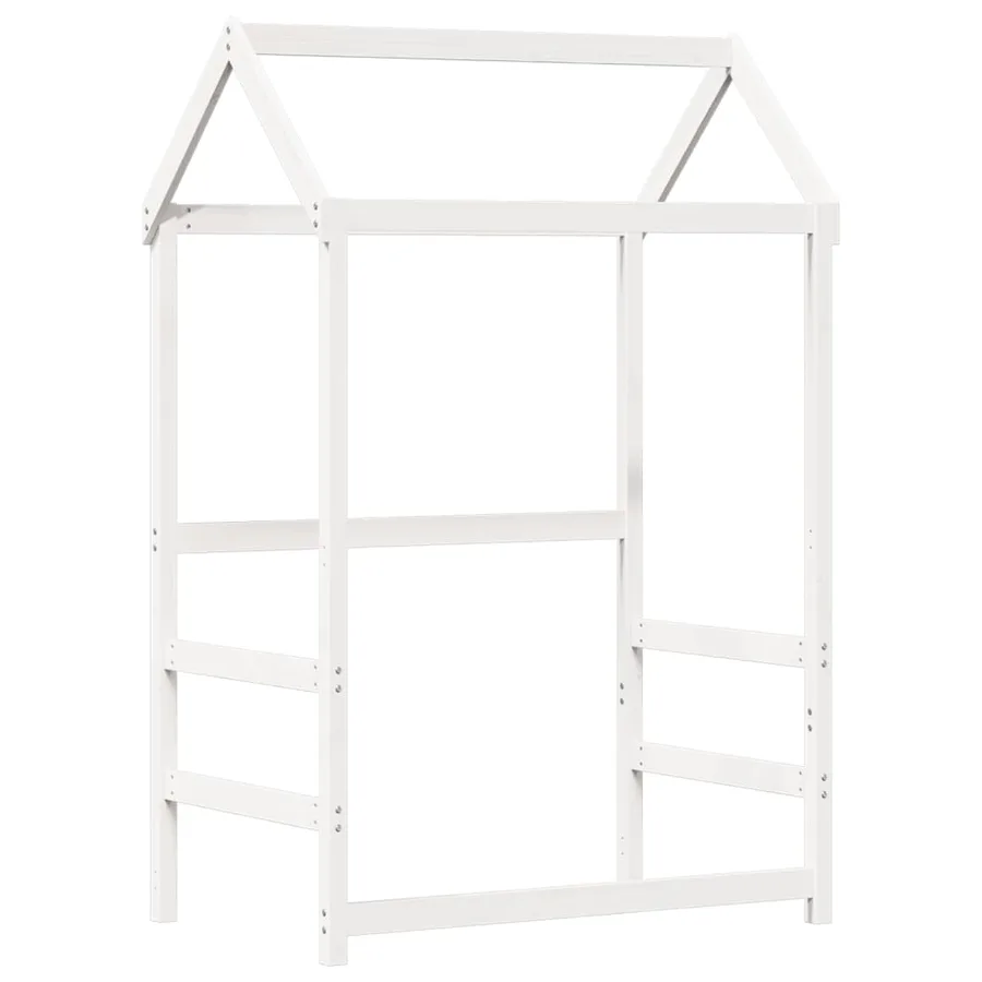 Cadre de lit avec toit sans matelas blanc 75x190 cm - 5