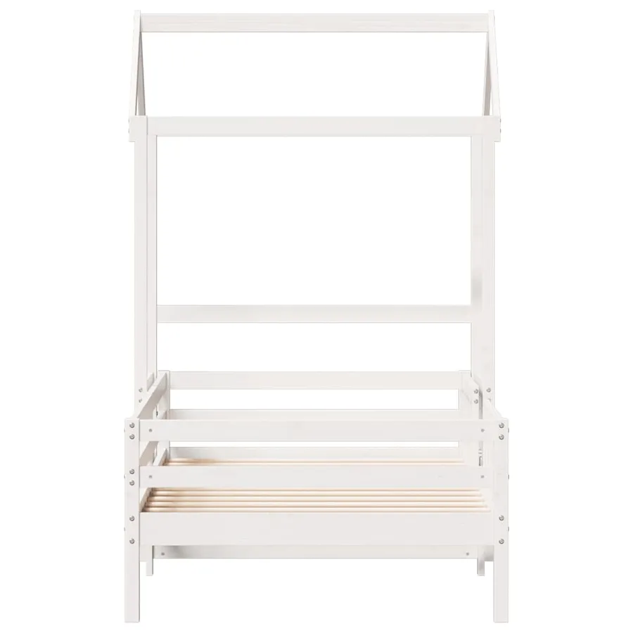 Cadre de lit avec toit sans matelas blanc 75x190 cm - 6