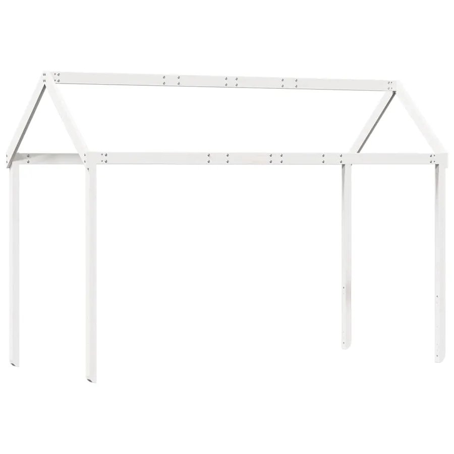 Lit superposé sans matelas blanc 80x200 cm bois de pin massif - 6