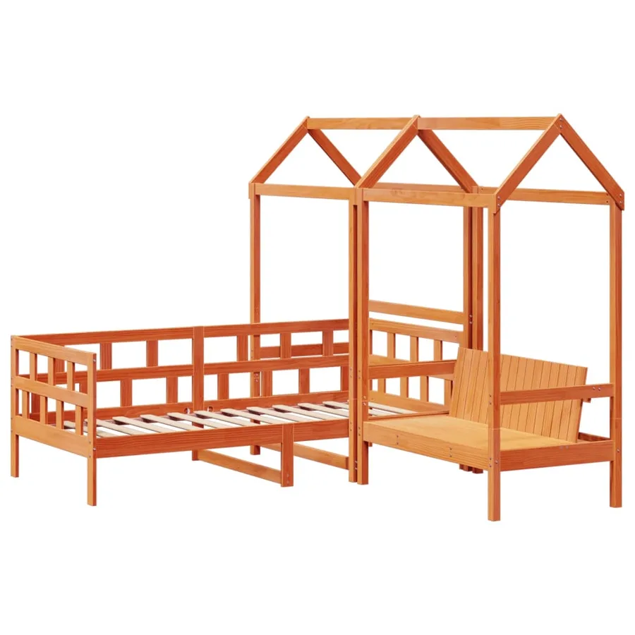 Ensemble de lit de jour avec toit sans matelas 90x200 cm - 3