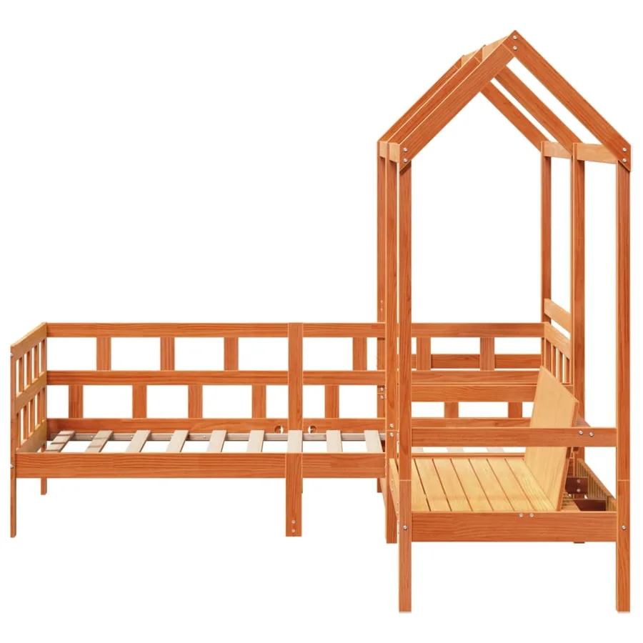 Ensemble de lit de jour avec toit sans matelas 90x200 cm - 8