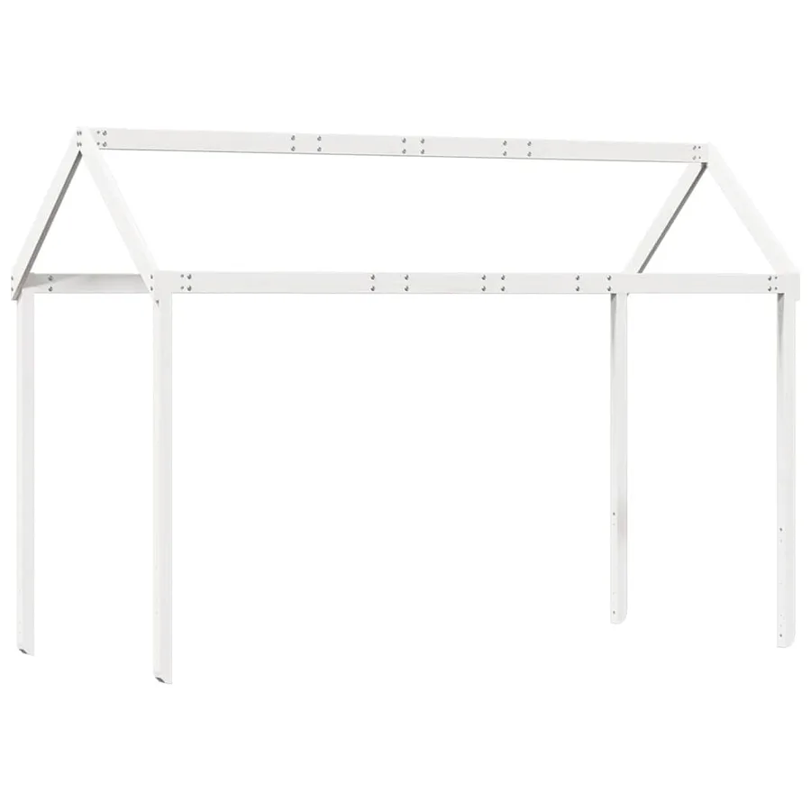 Lit superposé sans matelas blanc 90x200 cm bois de pin massif - 6