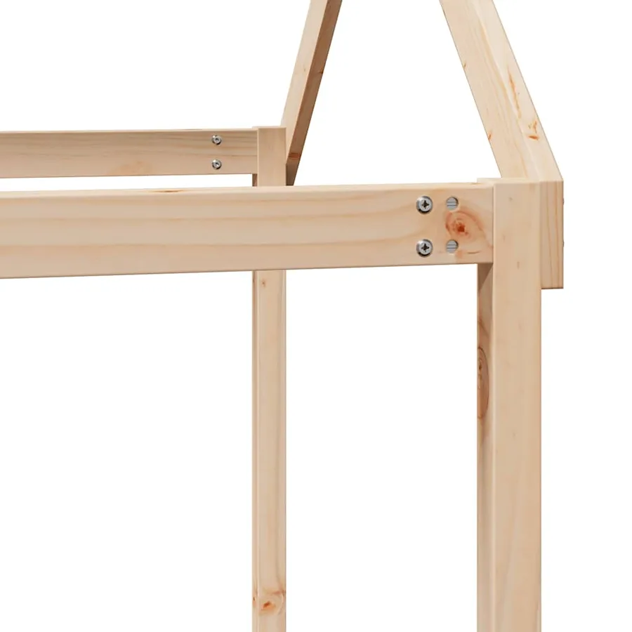 Lit haut sans matelas 75x190 cm bois de pin massif - 10
