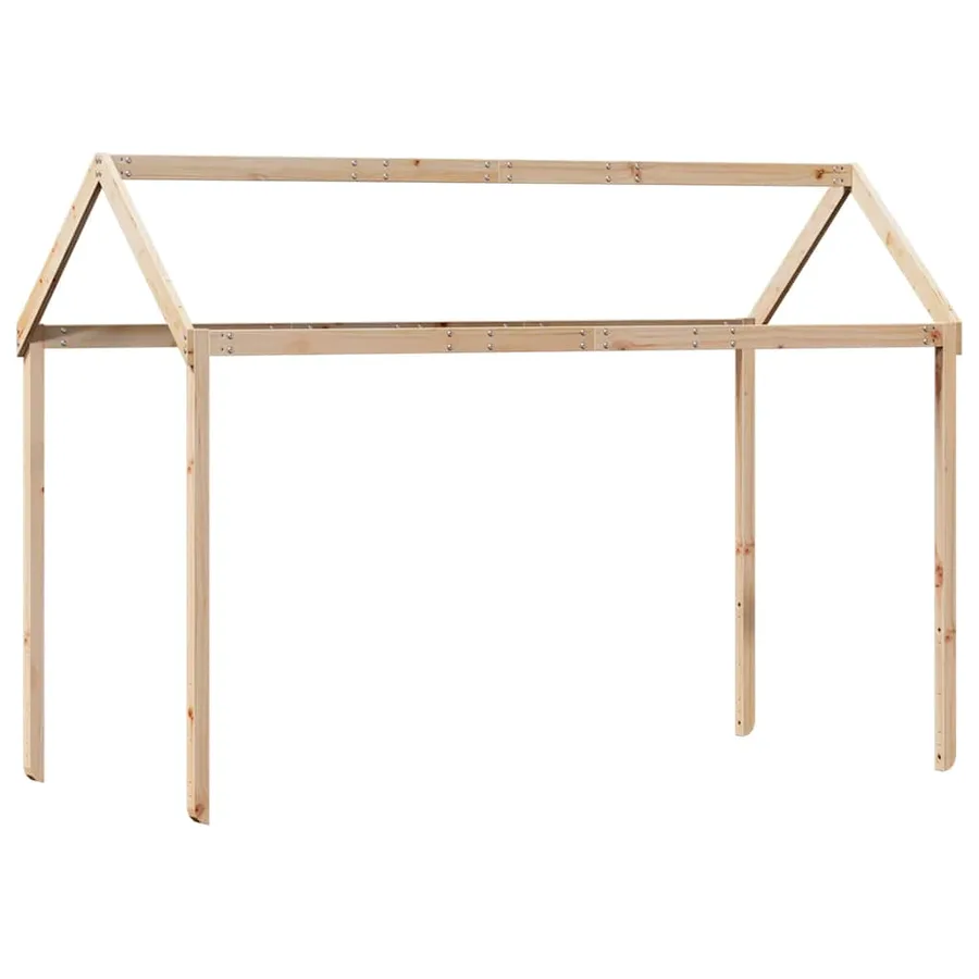 Lit haut sans matelas 75x190 cm bois de pin massif - 6