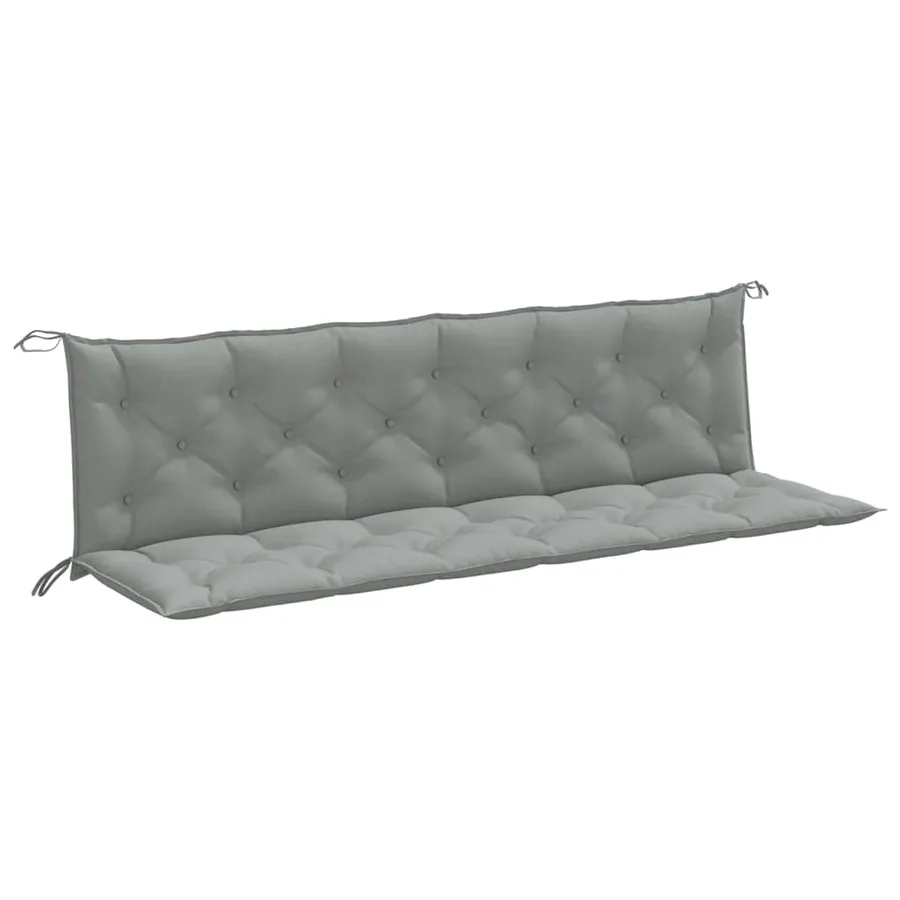 Coussins de banc de jardin lot de 2 gris clair mélangé tissu - 2