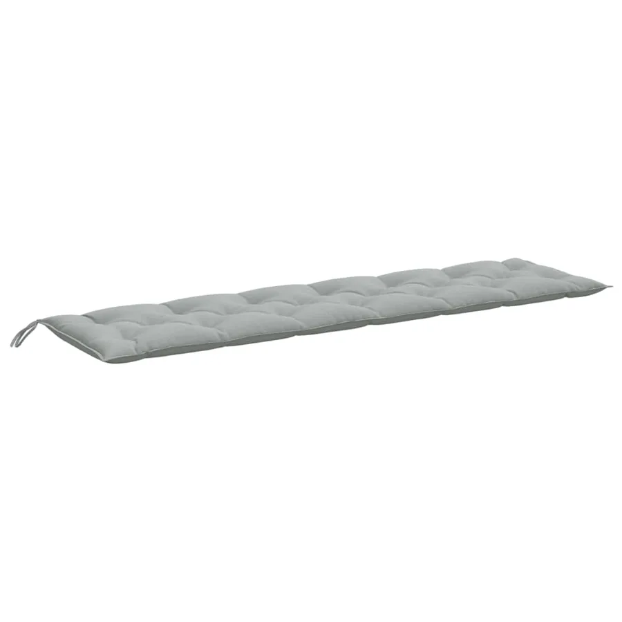 Coussins de banc de jardin lot de 2 gris clair mélangé tissu - 5