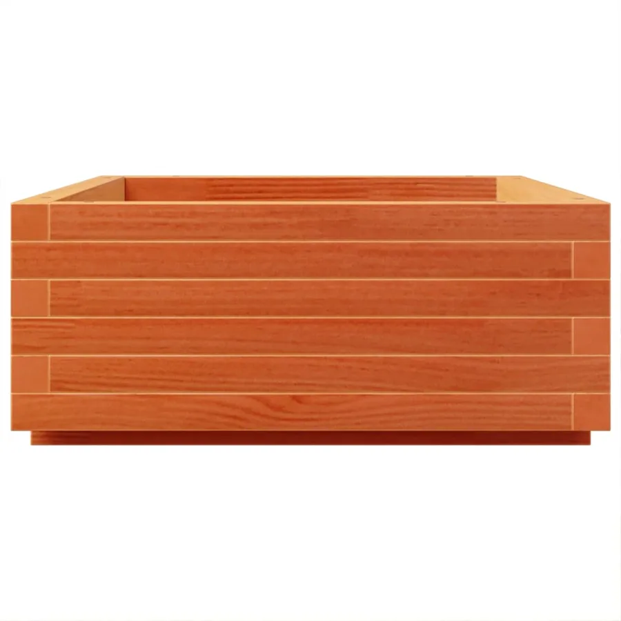Jardinière cire marron 90x60x26,5 cm bois de pin massif - 6