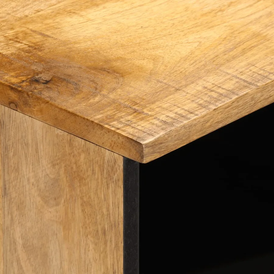 Tables de chevet 2 pcs 40x34x46 cm bois massif de manguier brut - 7