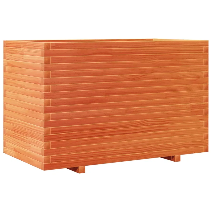 Jardinière cire marron 110x60x72 cm bois de pin massif - 2